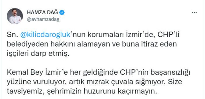 Kemal Kılıçdaroğlu'nun korumalarıyla belediye işçileri arasında arbede